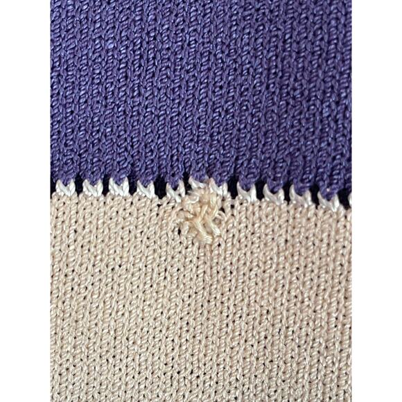 J.S.S knit wear jacket set small purple cream wool blend button up vintage - Picture 7 of 15